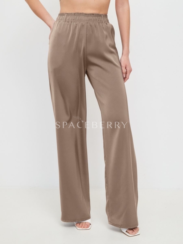 Женские широкие брюки, штаны атласные